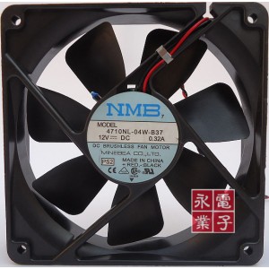 NMB 4710NL-04W-B37 12V 0.32A 2wires Cooling Fan
